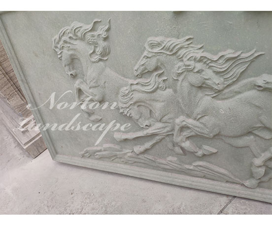 marble relief horse statue