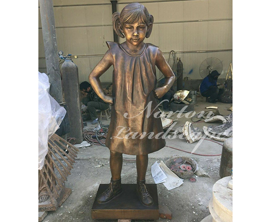 bronze girl statue