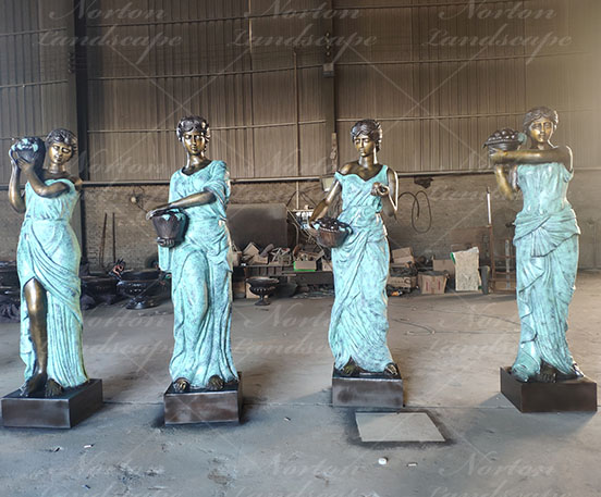 Bronze four seasons statues