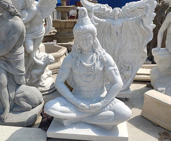 white marble shiva statues