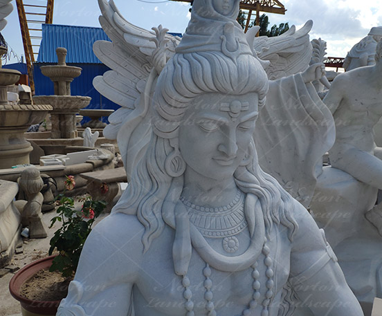 white marble shiva statues