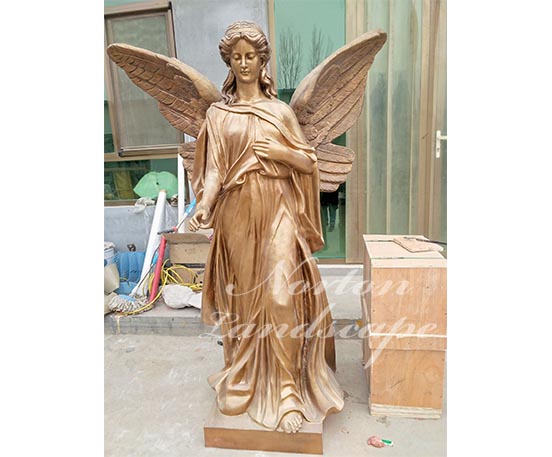 Life size bronze angel statues