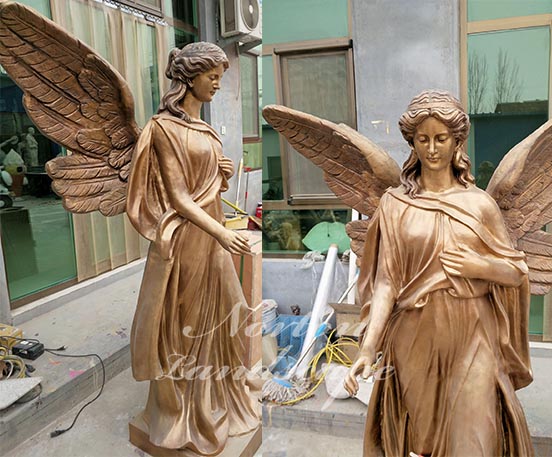 Life size bronze angel statues