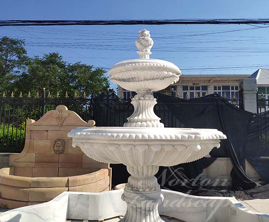 4 tiers European style marble fountain