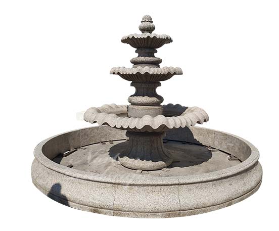 Granite garden water fountain
