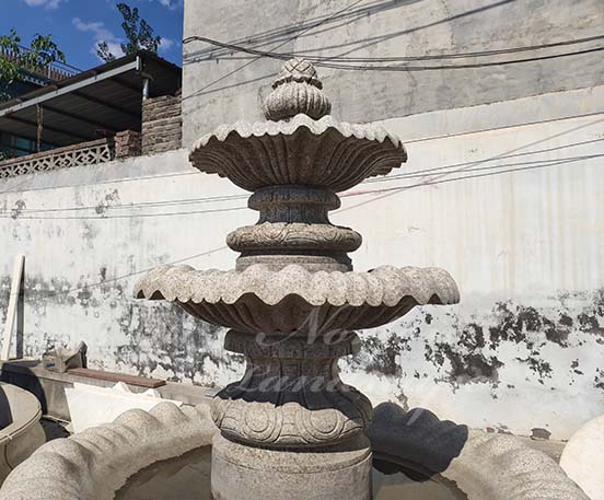 Granite garden water fountain