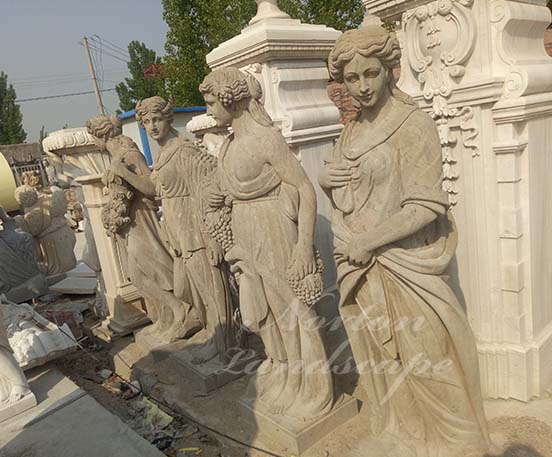 Granite four seasons statues