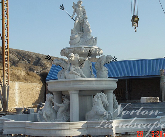 Large marble garden water fountain