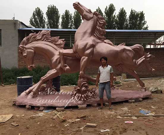 Large Metal Horse Statue