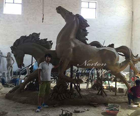 Large Metal Horse Statue