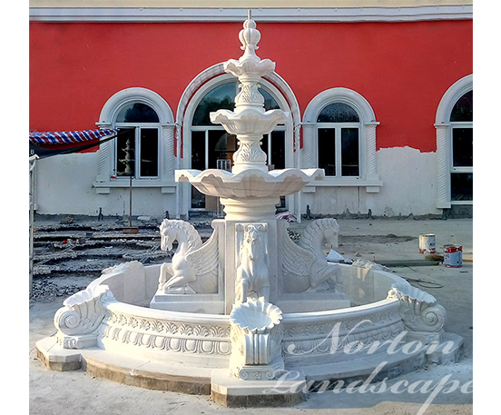 Marble Horse Water Fountain