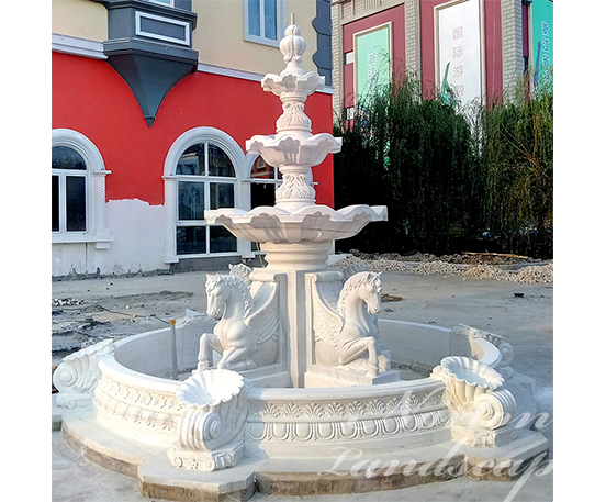 Marble Horse Water Fountain