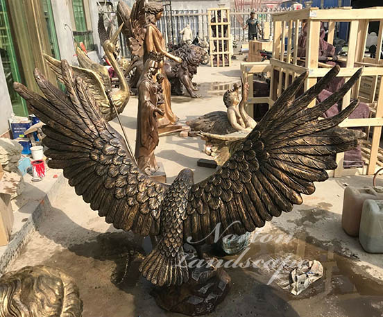Bronze eagle statue