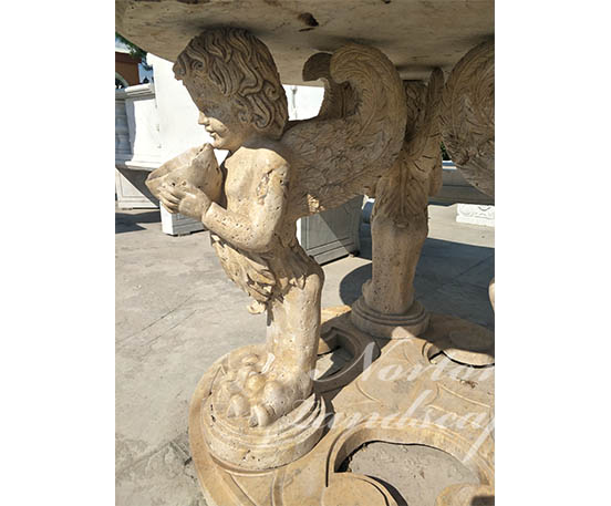 Antique marble table with statues