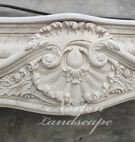 Hand carved European Style fireplace
