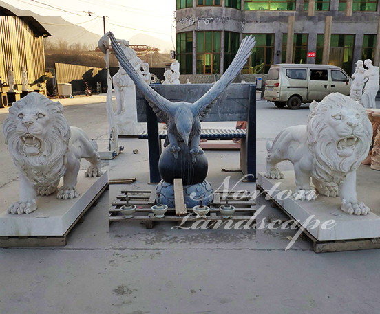 Hot sale marble lion statues