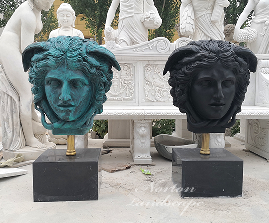 Medusa bronze bust statue