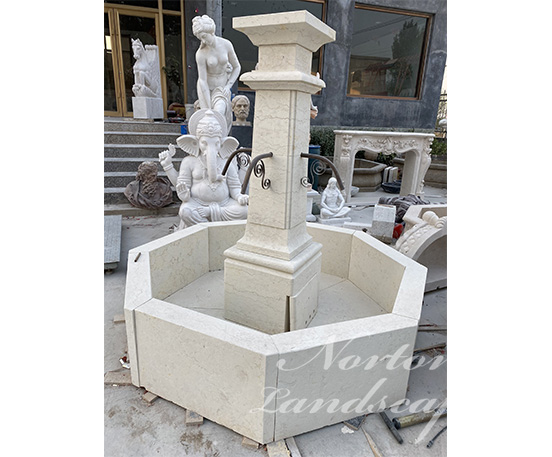Antique stone marble fountain