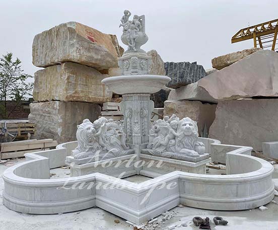 Large luxury marble water fountain