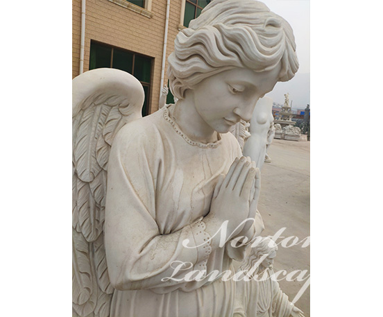 Marble praying angel statue