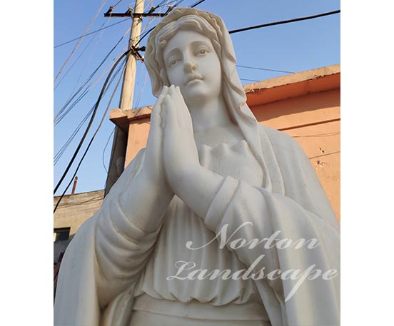 Large stone virgin mary statues