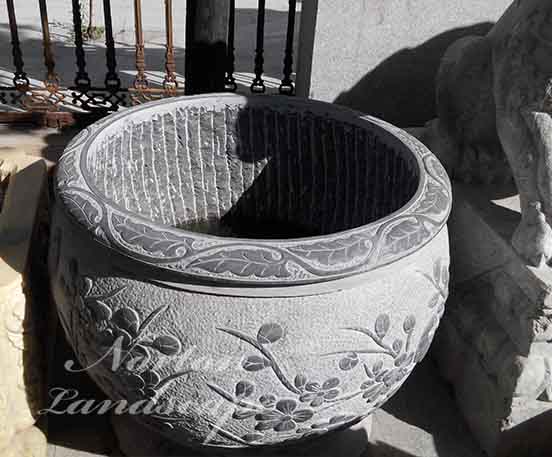 Antique Chinese style granite flower pots