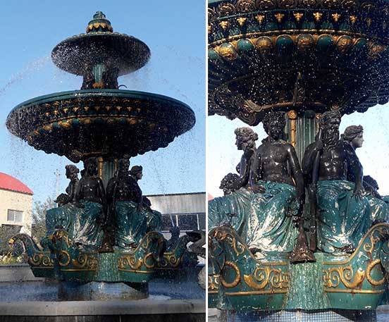 Large luxury bronze garden water fountain