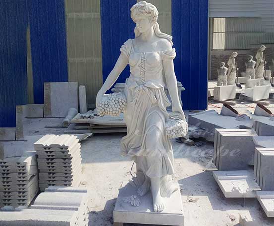 White marble woman statue