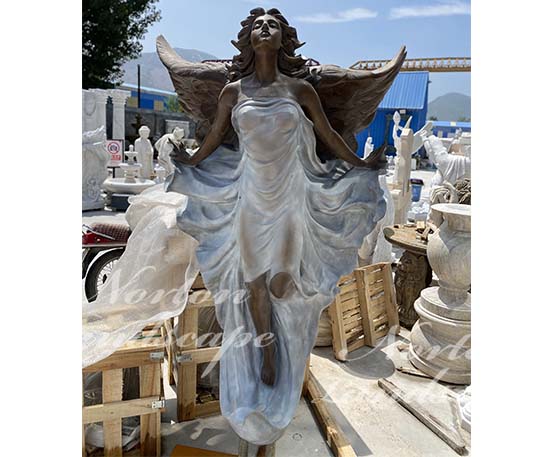 Metal bronze angel statue