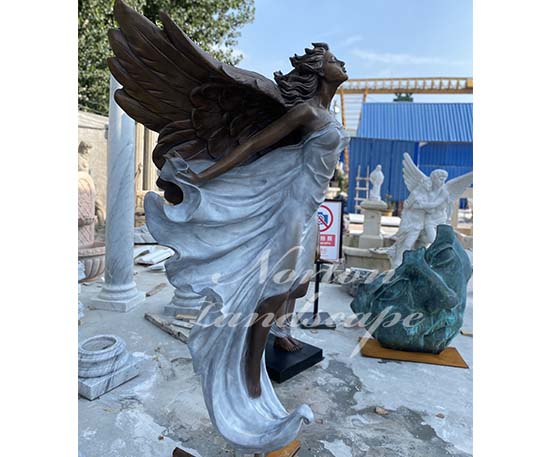 Metal bronze angel statue