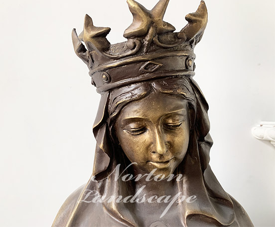 Bronze brass virgin mary statue