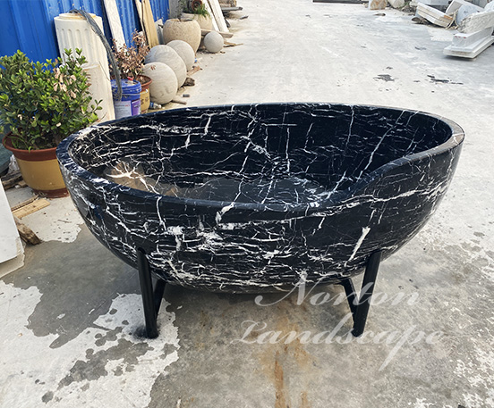 Wholesale marble stone black bathtub
