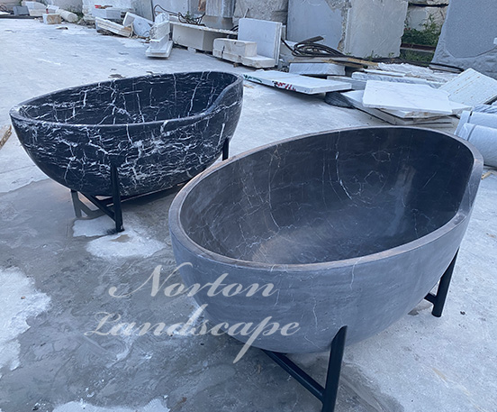 Wholesale marble stone black bathtub