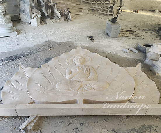 Marble relief buddha statues