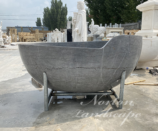 Black freestanding marble bathtubs