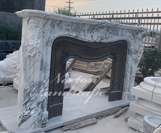 Antique luxury marble fireplace mantel