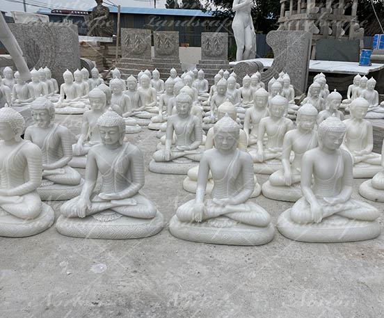 White marble small buddha statues