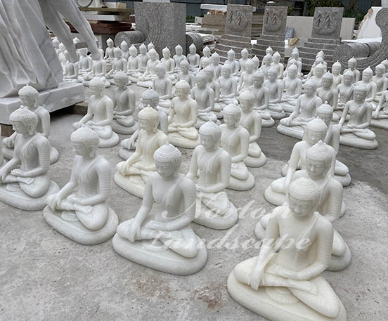 White marble small buddha statues
