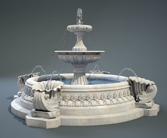 Antique marble water fountain