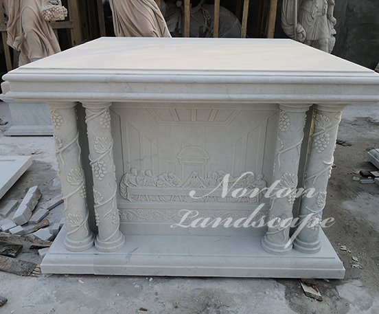 White marble altars