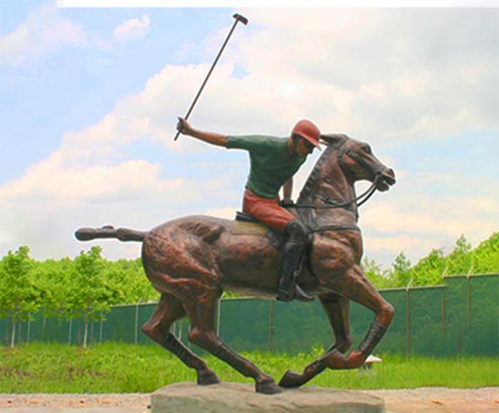 Bronze Polo Pferd Statue