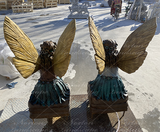 Bronze fairy statues
