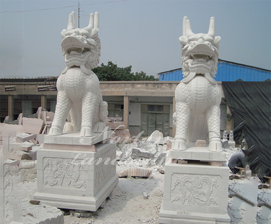 Marble kylin statue