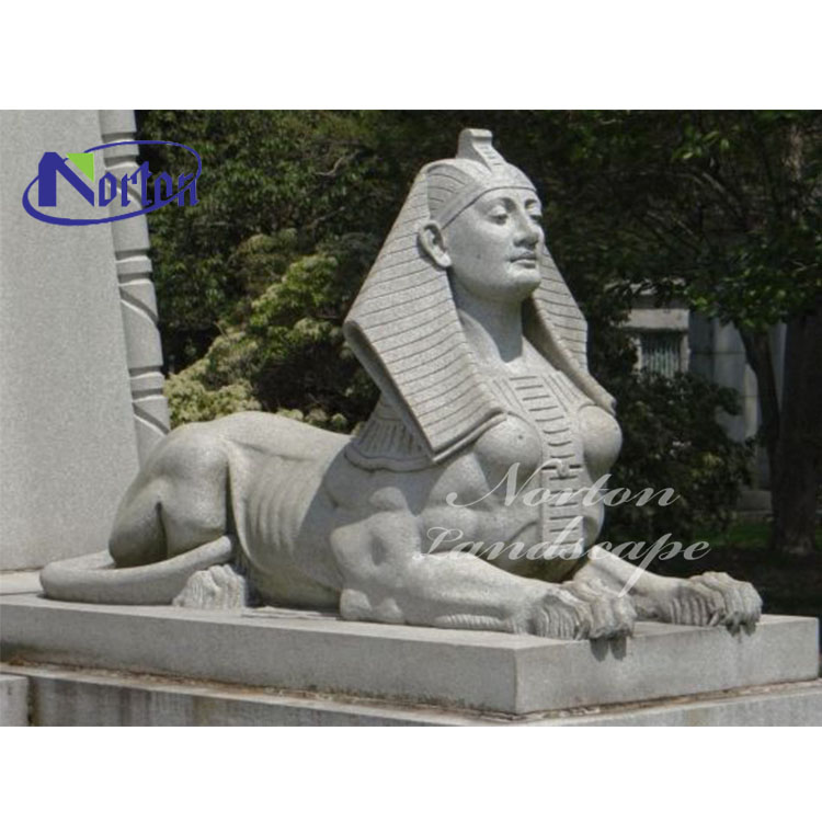 Marble sphinx statue