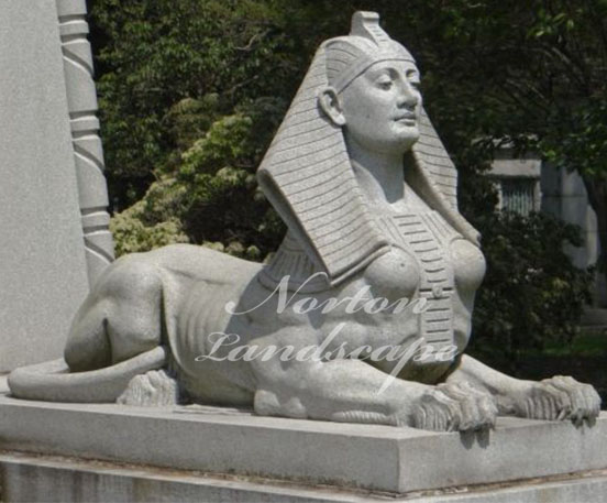 Marble sphinx statue