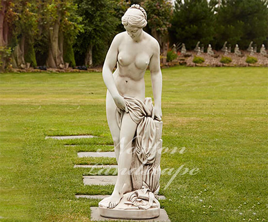 Stone sexy nude lady statue
