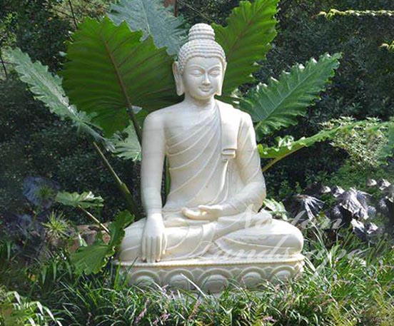 White marble lord buddha statues sculpture