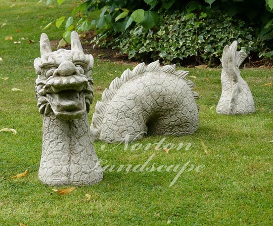 White marble chinese dragon statue