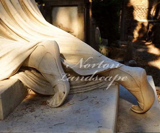 White marble beautiful weeping angel statue tombstone