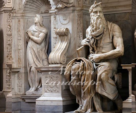 Marble moses statue
